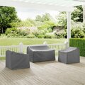 Terraza 3 Piece Furniture Cover Set With Loveseat & 2 Chairs - Gray TE3039227